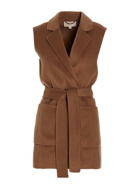 michael kors women's vests|Michael Kors belted vest.